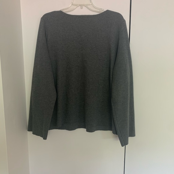Zara Dark Grey Fine Rib Knit Boat Neck Sweater - Picture 7 of 12